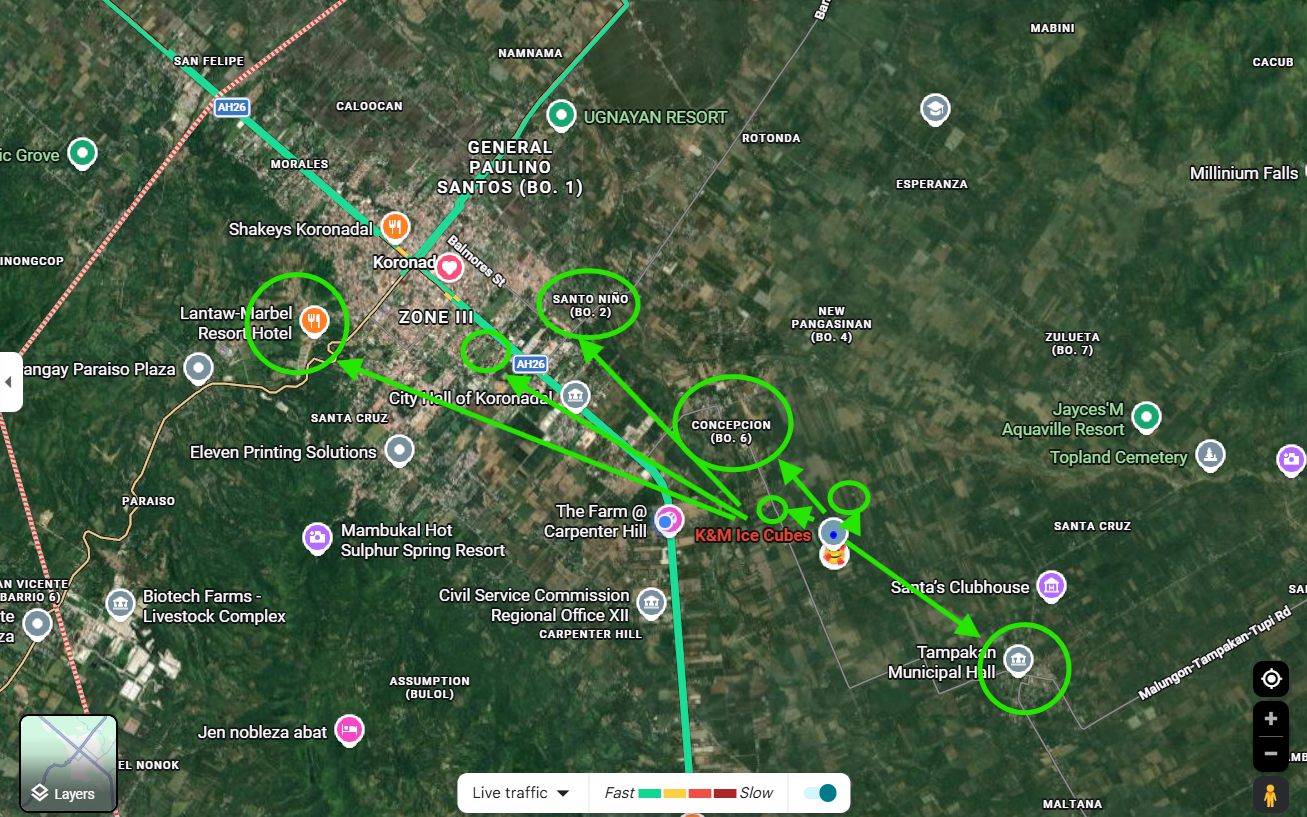 Delivery Footprint Map